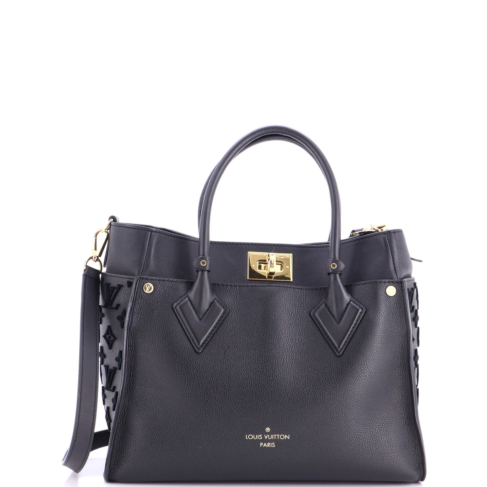 On My Side Tote Monogram Tuffetage Leather MM