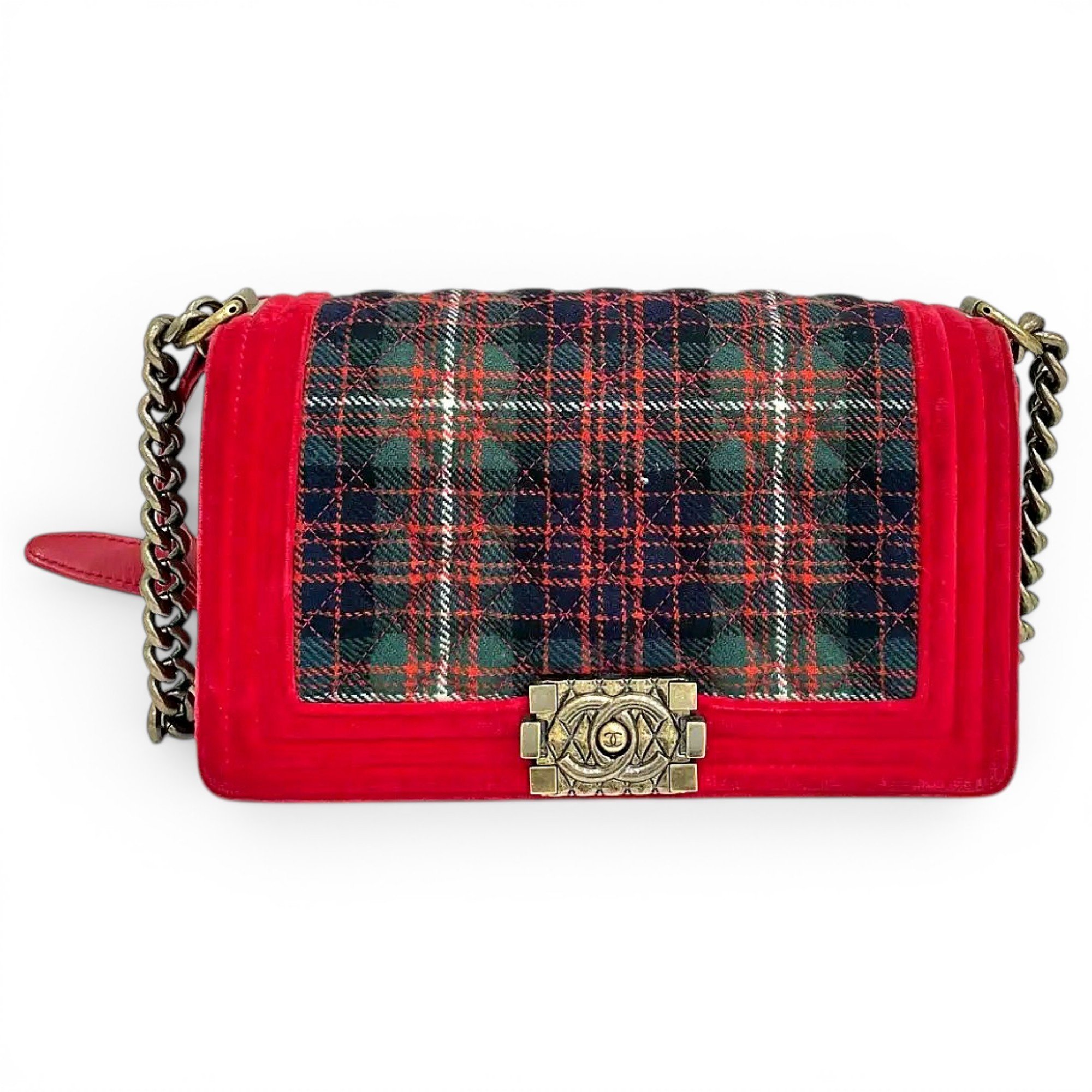 Boy velvet crossbody bag