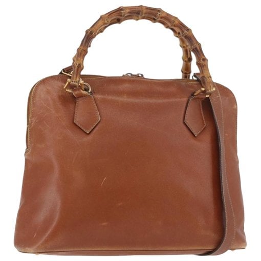Bamboo leather handbag
