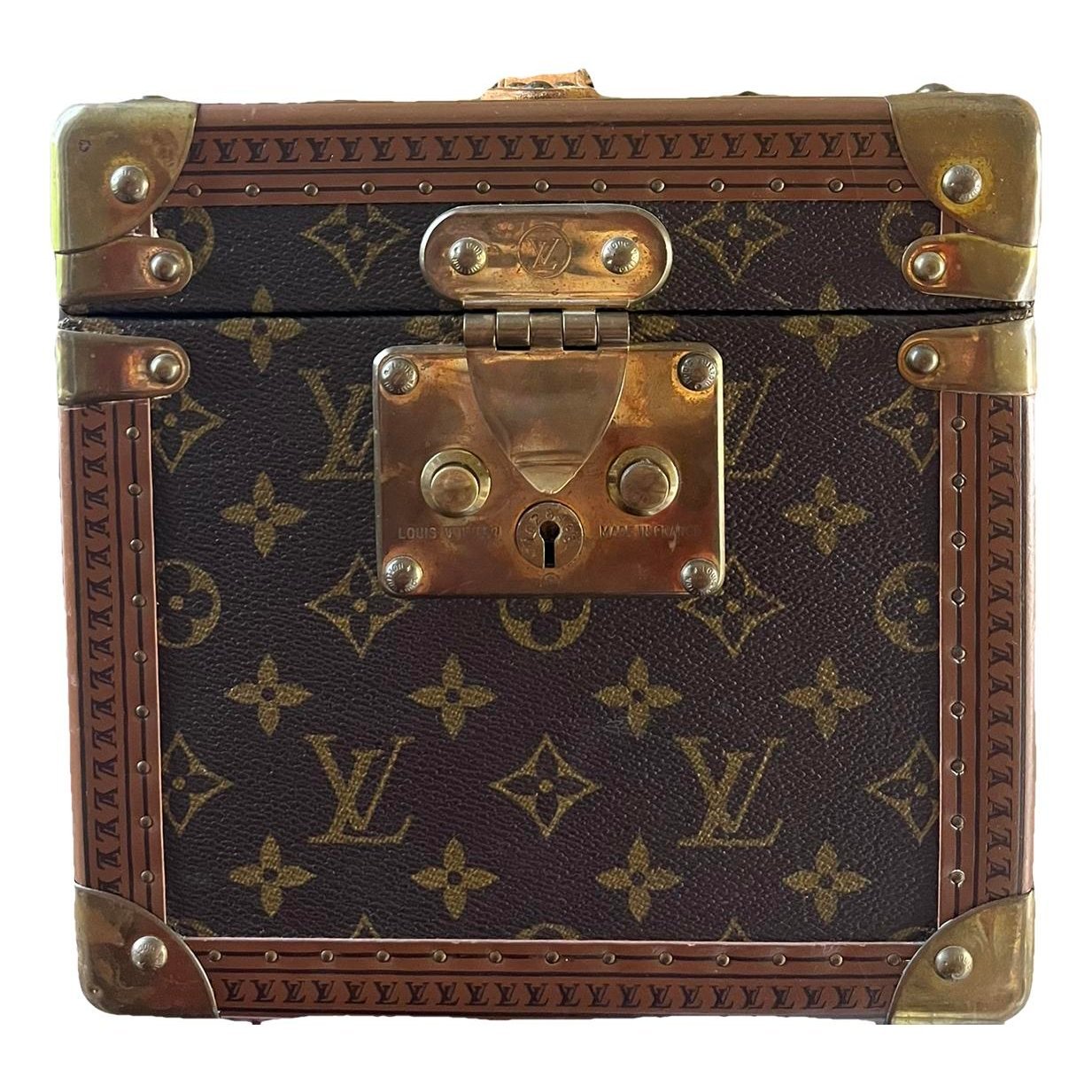 Leather vanity case