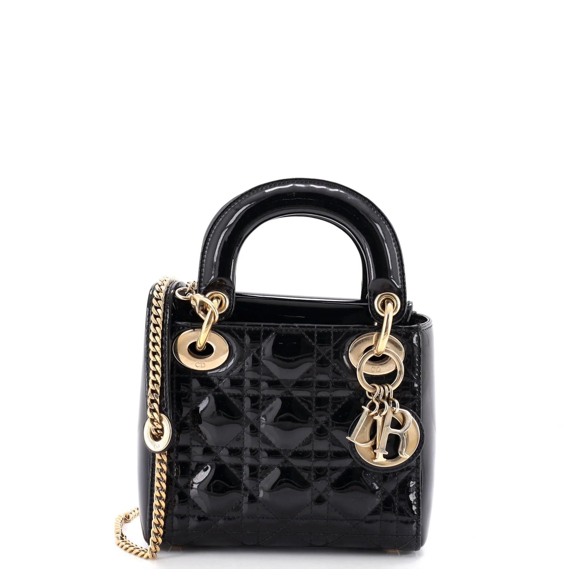 Patent leather handbag
