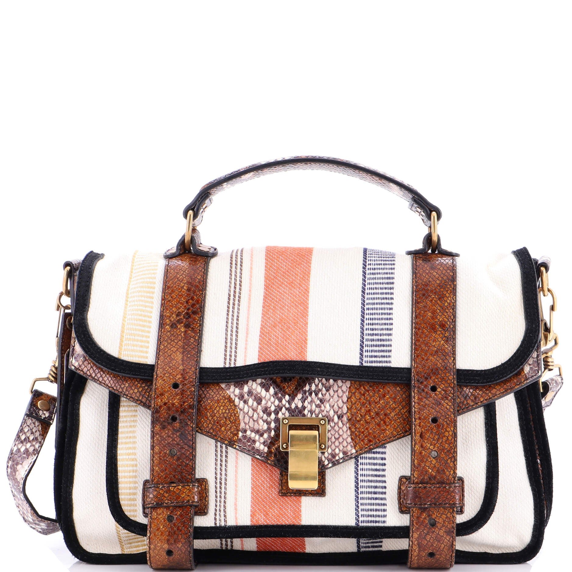 Proenza Schouler PS1 Satchel Canvas and Python Medium