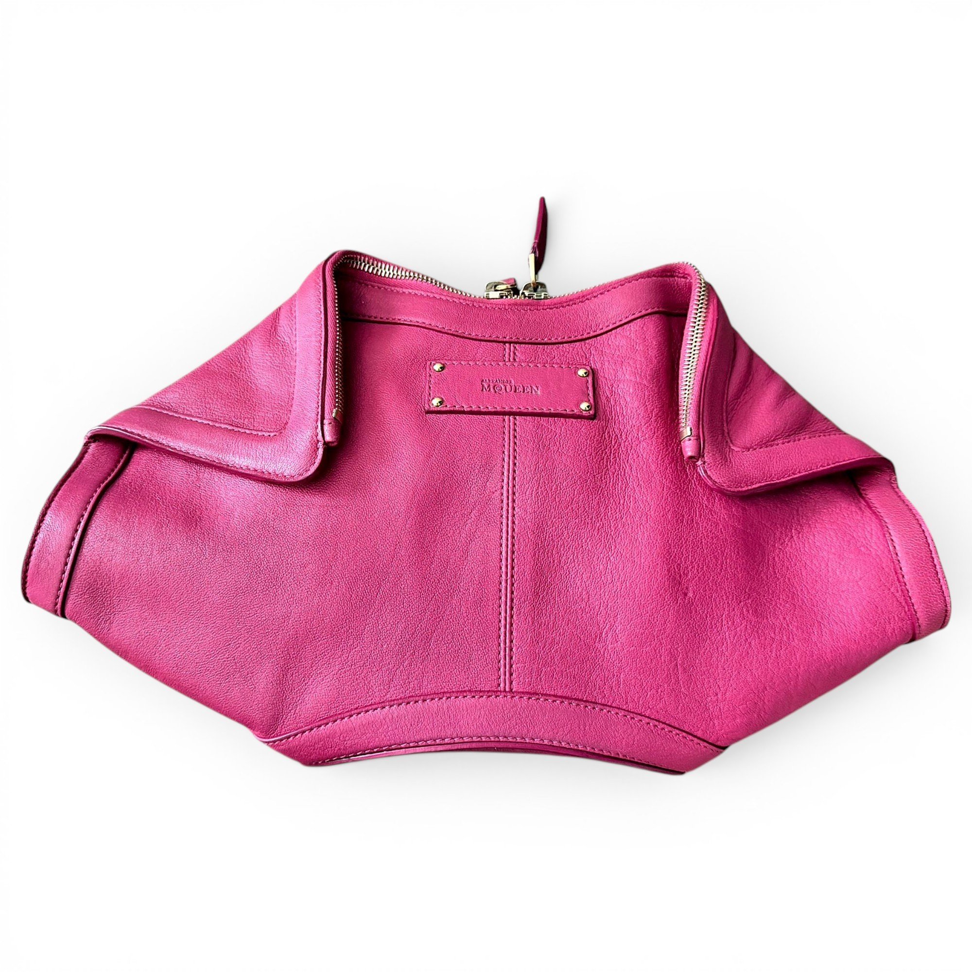 Manta leather clutch bag