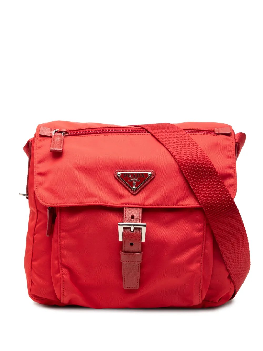 2013-2026 Saffiano Trimmed Tessuto Zip Buckle Messenger Bag crossbody bag