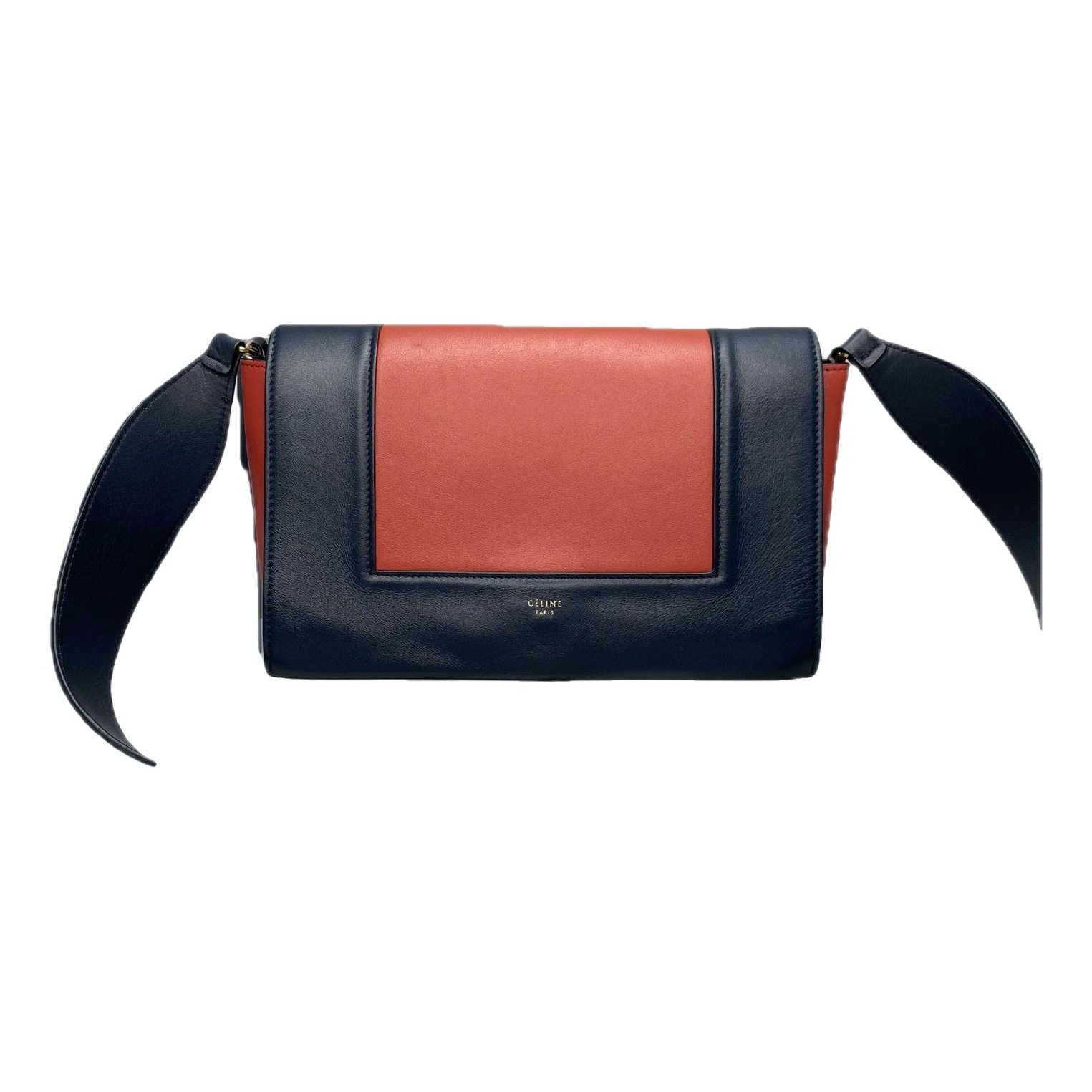 Frame leather handbag