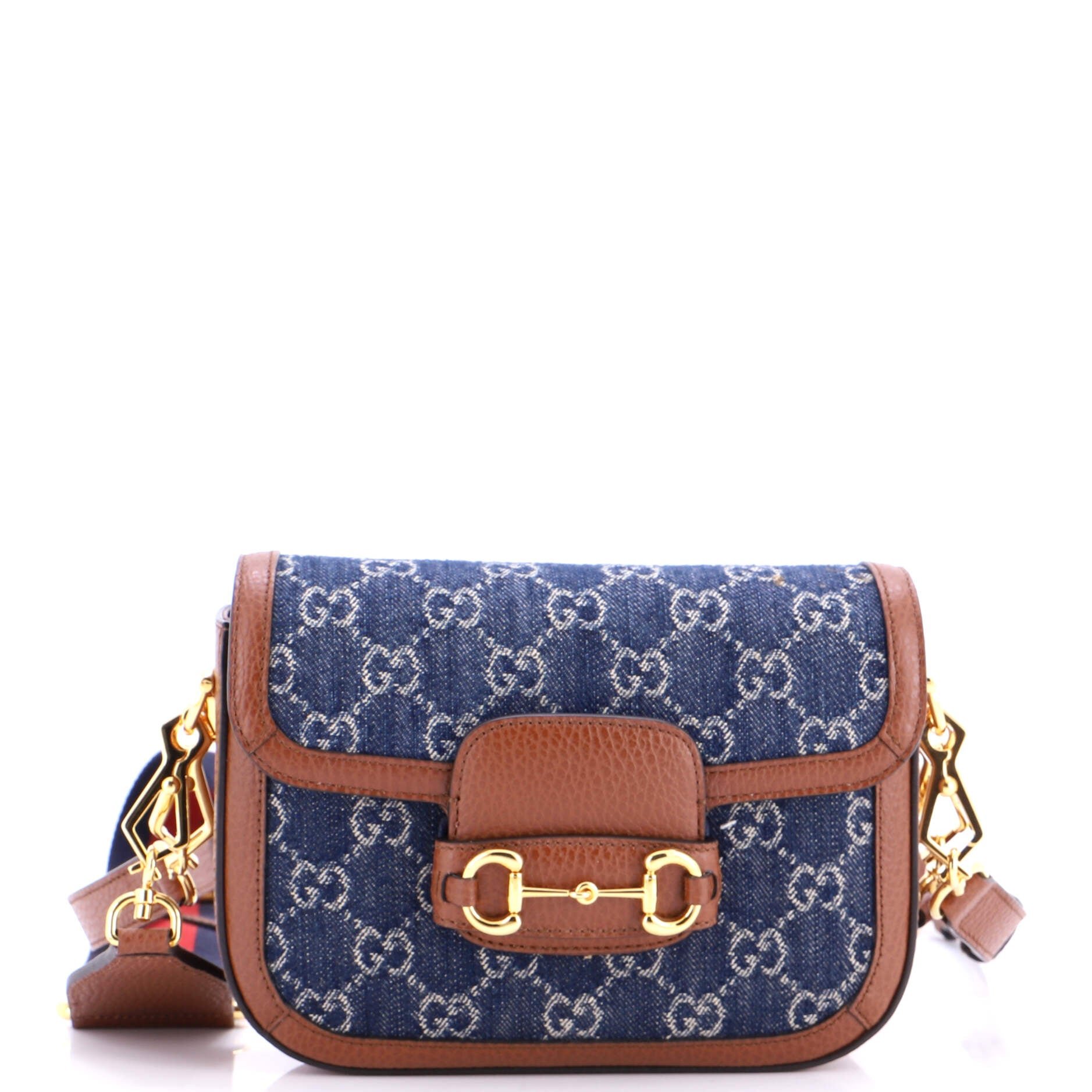 Horsebit 1955 Shoulder Bag GG Denim Mini