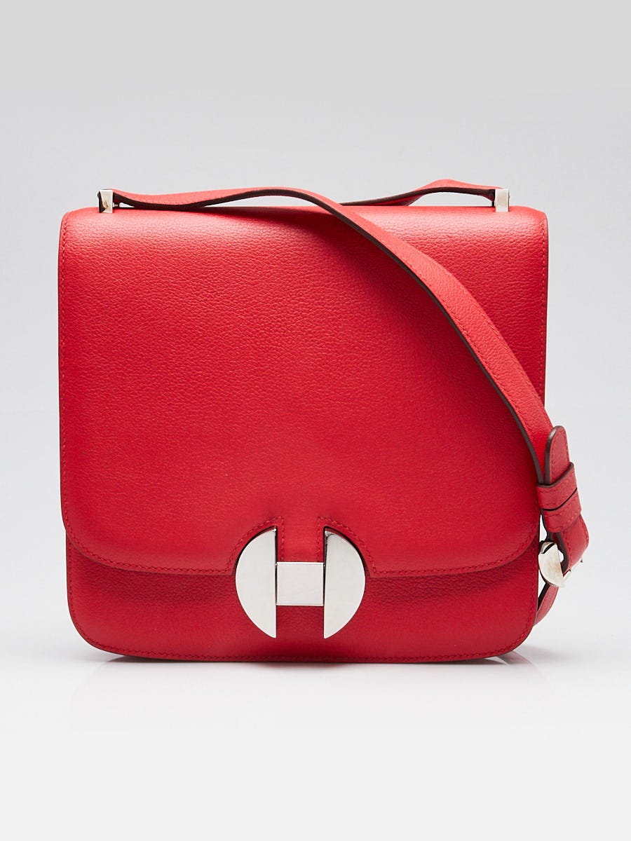 Hermes Rouge De Coeur Evercolor Leather Palladium Plated 2020 -20 Bag
