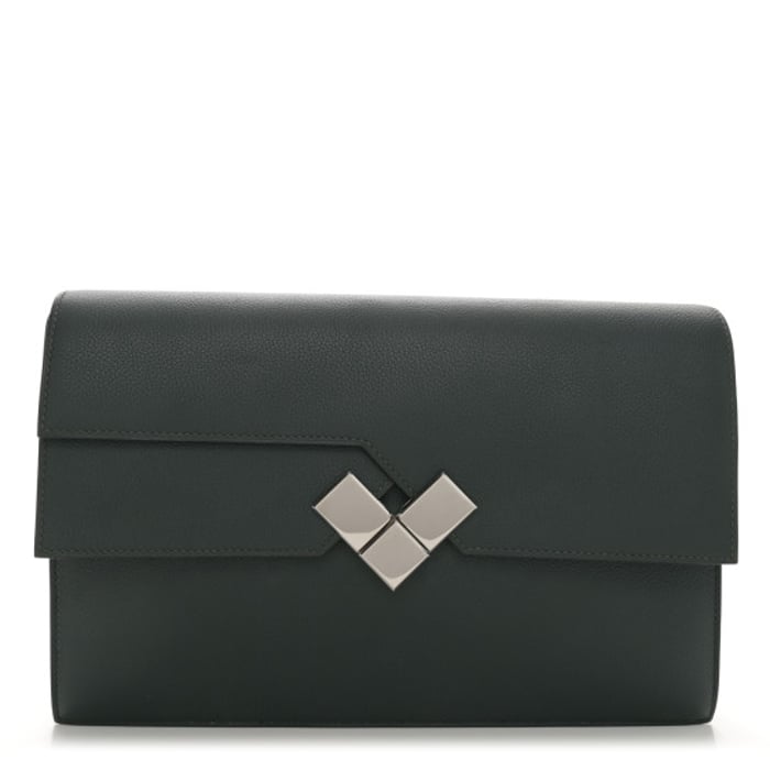 Hermes Evercolor Fortunio Clutch Vert Anglais