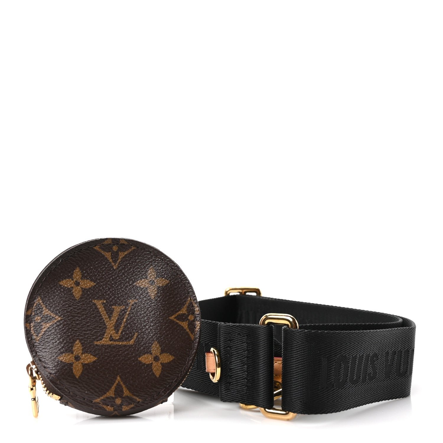 Louis Vuitton Monogram Multi Pochette Accessories Bandouliere Shoulder Strap Black