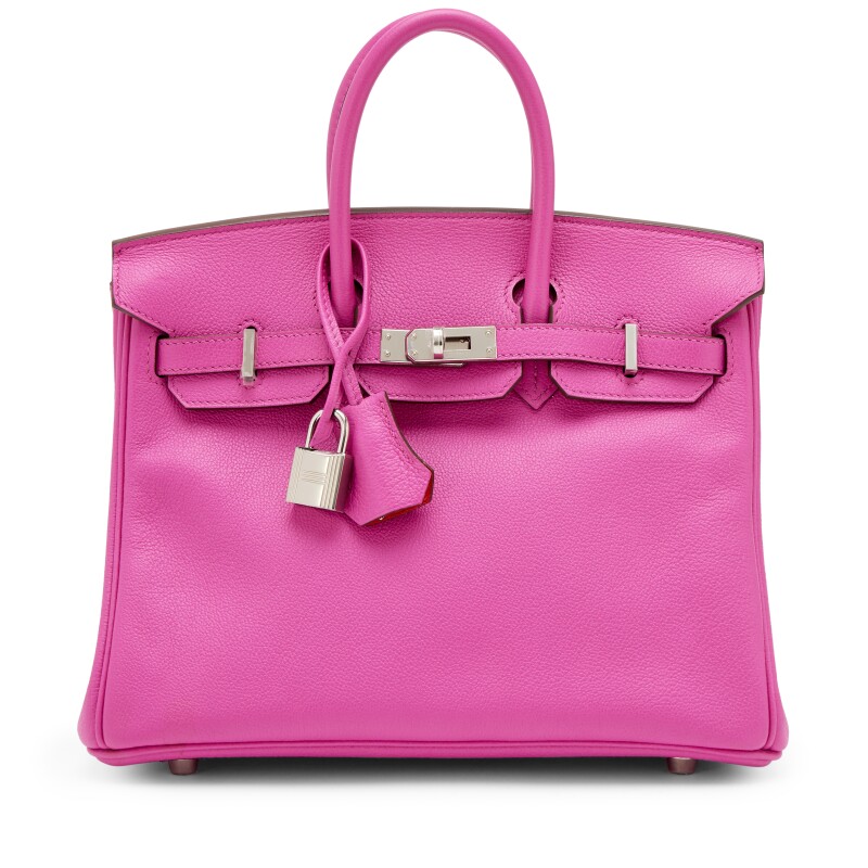 Magnolia and Capucine Novillo Verso Birkin 25 Palladium Hardware, 2020