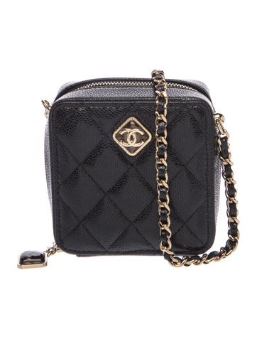 CC Resin Square Clutch w/Chain