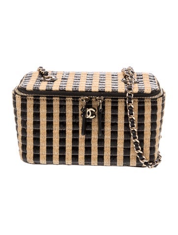 CC Raffia Vanity Case