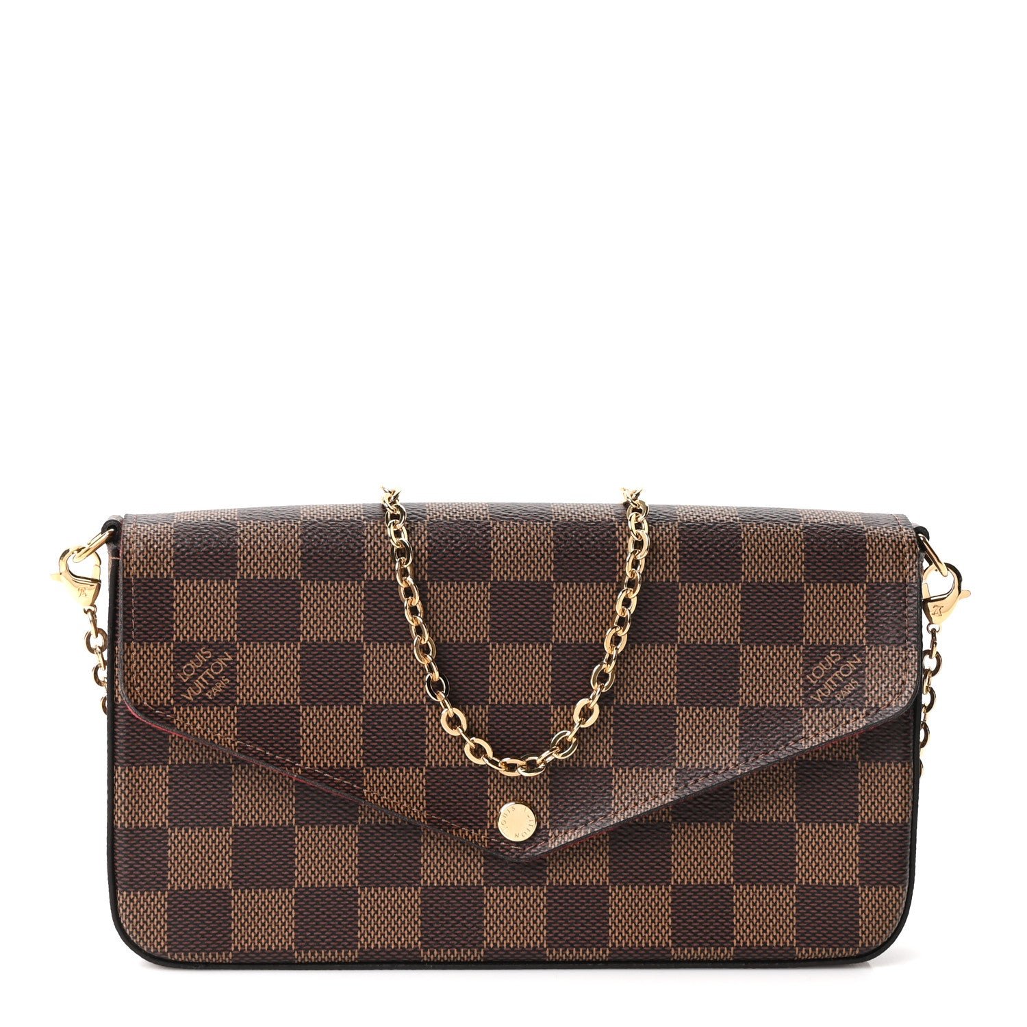 Louis Vuitton Monogram Pochette Felicie Chain Wallet Fuchsia