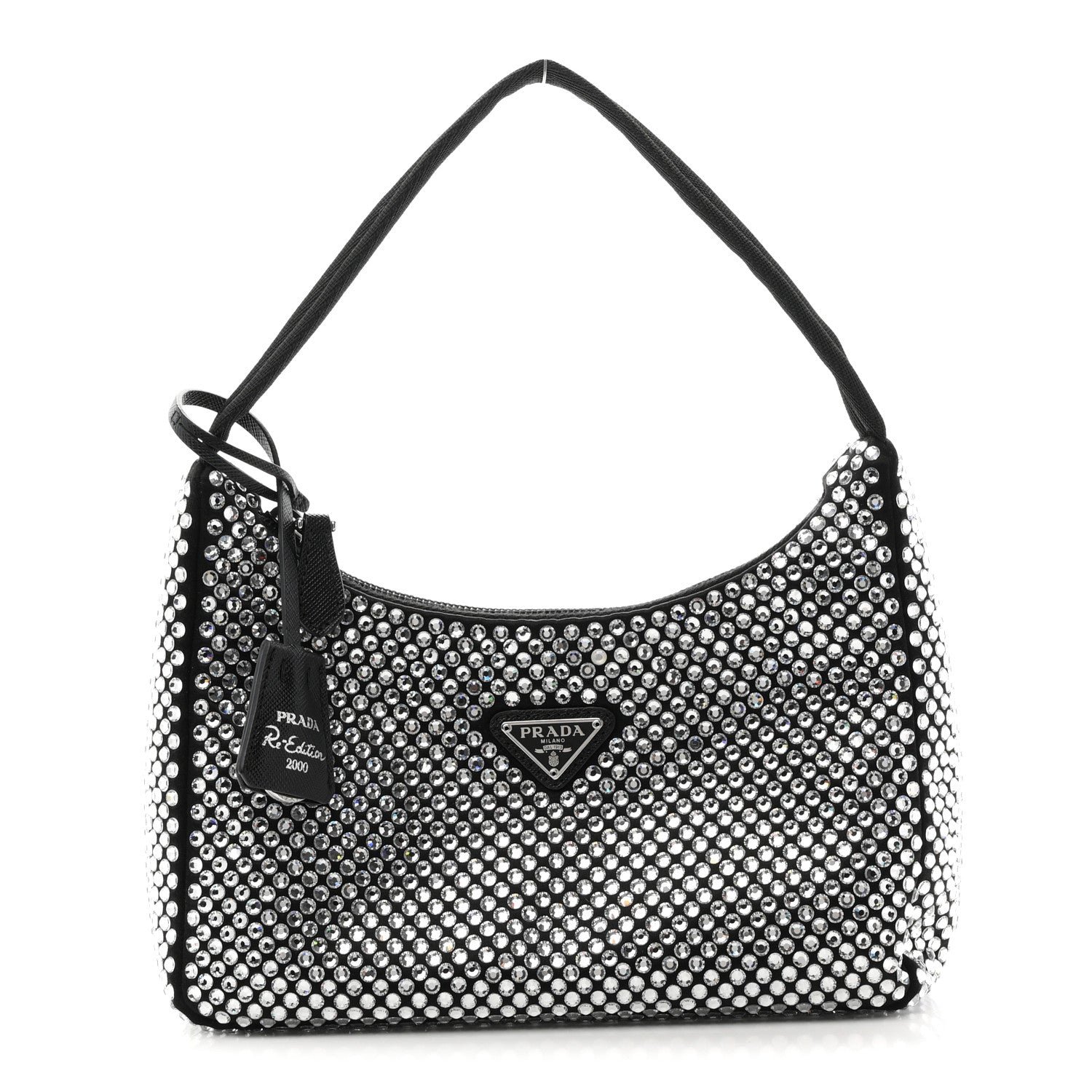 Prada Satin Crystal Mini Re-Edition 2000 Bag Cristal