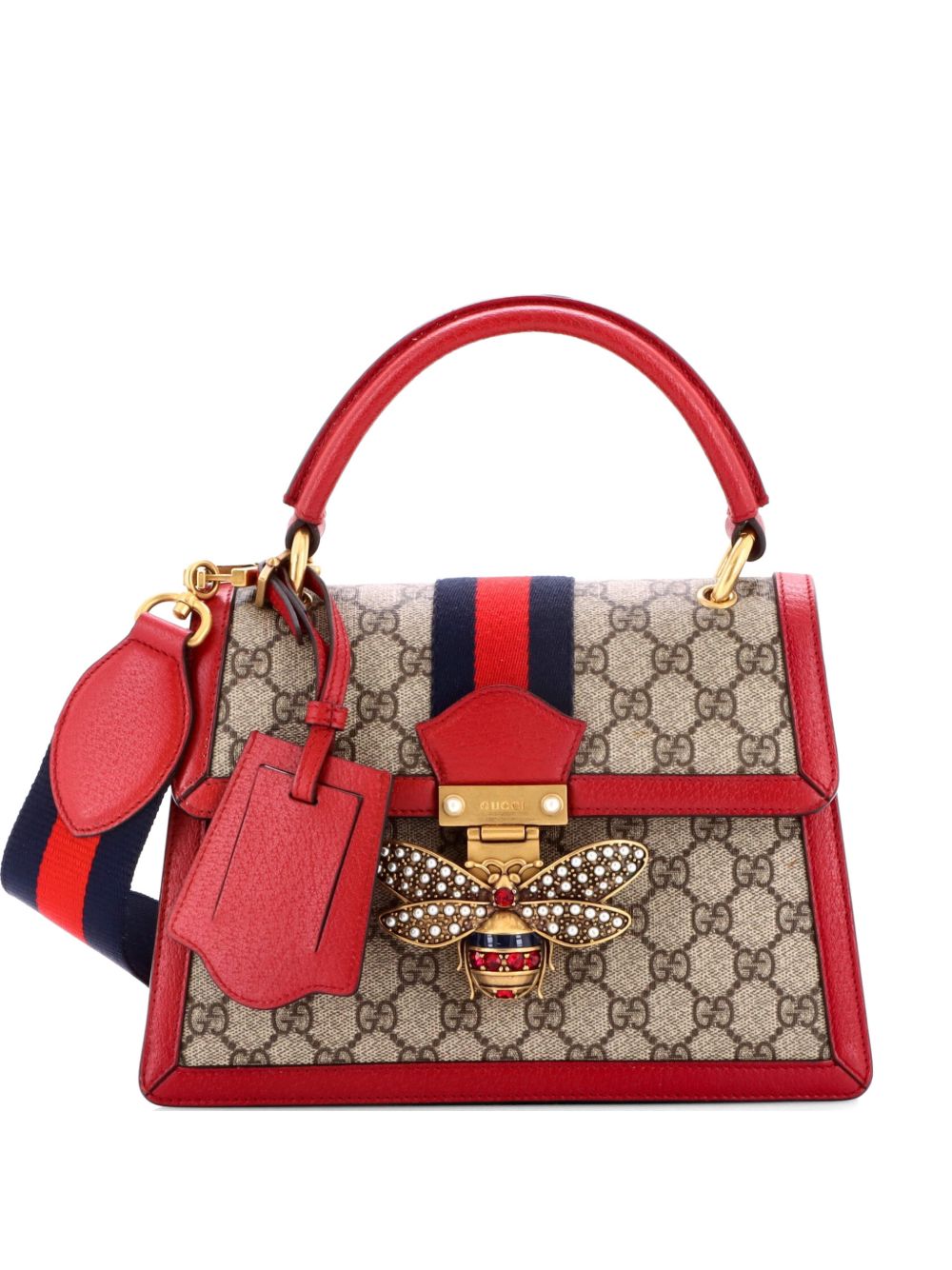 Gucci Queen Margaret Top Handle Bag GG Coated Canvas with Leather Small satchel