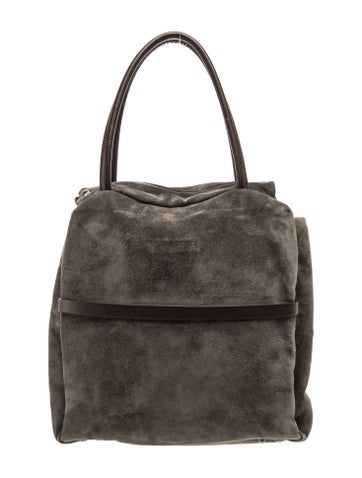 Suede Top Handle Bag