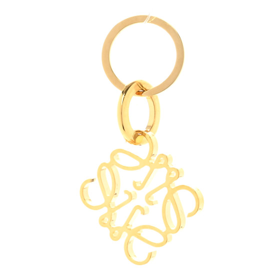 Loewe Metal Anagram Bag Charm Key Holder Gold