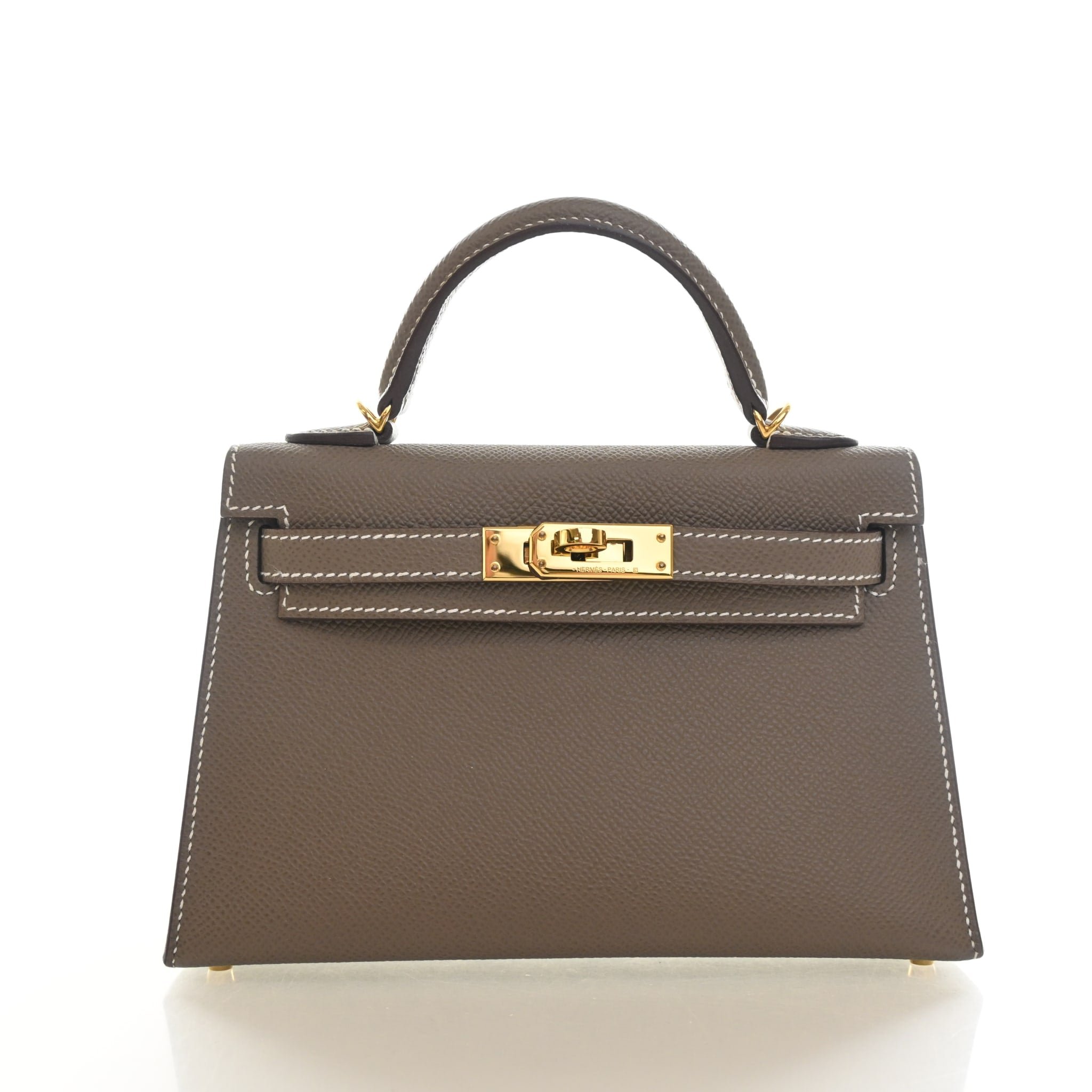 Hermes Etoupe Epsom Mini Kelly 20