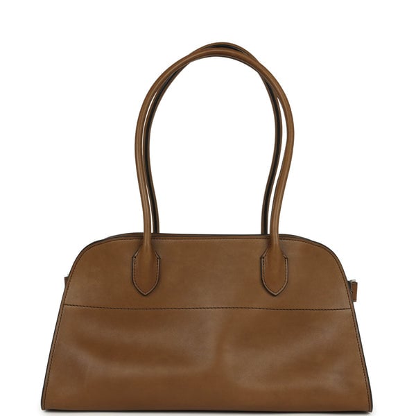 The Row The Row Margaux Shoulder 12 Muschio Saddle Silver Hardware