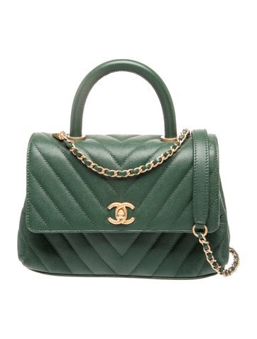 Mini Chevron Coco Handle Bag
