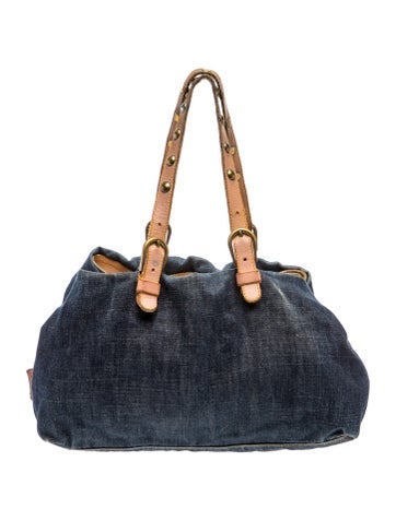 Denim Top Handle Bag