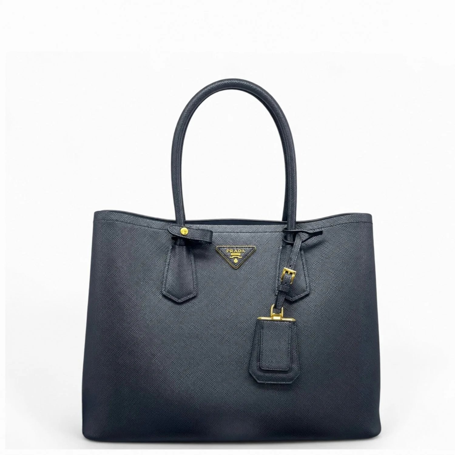 Saffiano Lux Leather Double Bag Large