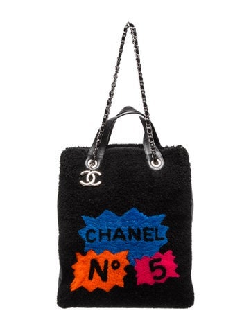 No. 5 Comic Shearling Tote