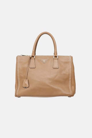 Stitched Double Zip Galleria Bag