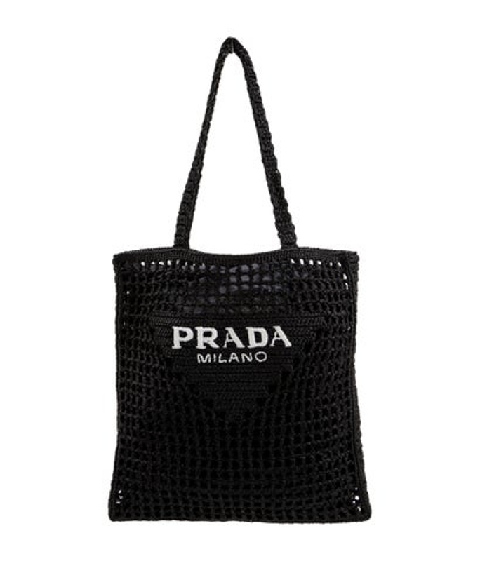 Prada Enameled Metal Triangle Tote W Tags