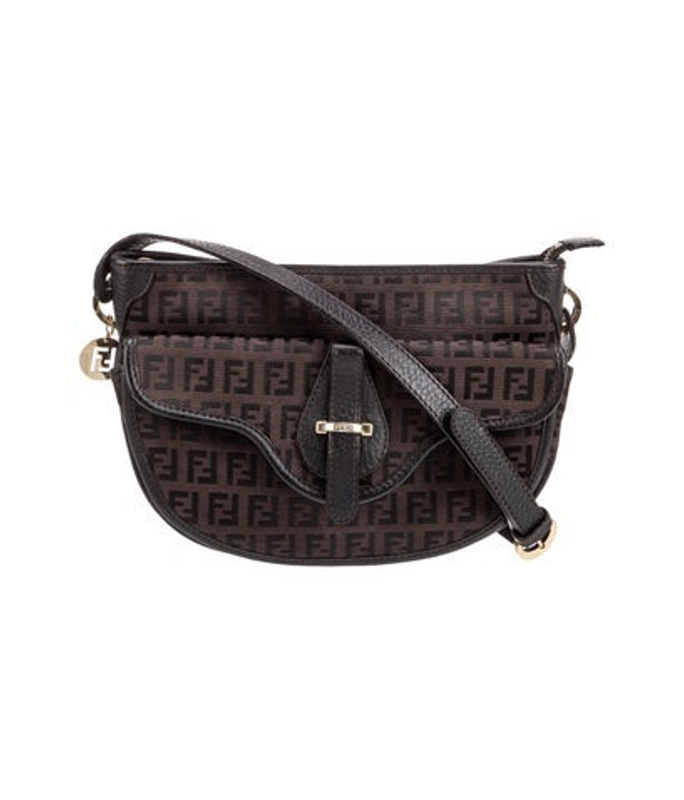 Fendi Zucchino Ff Crossbody Bag Vintage