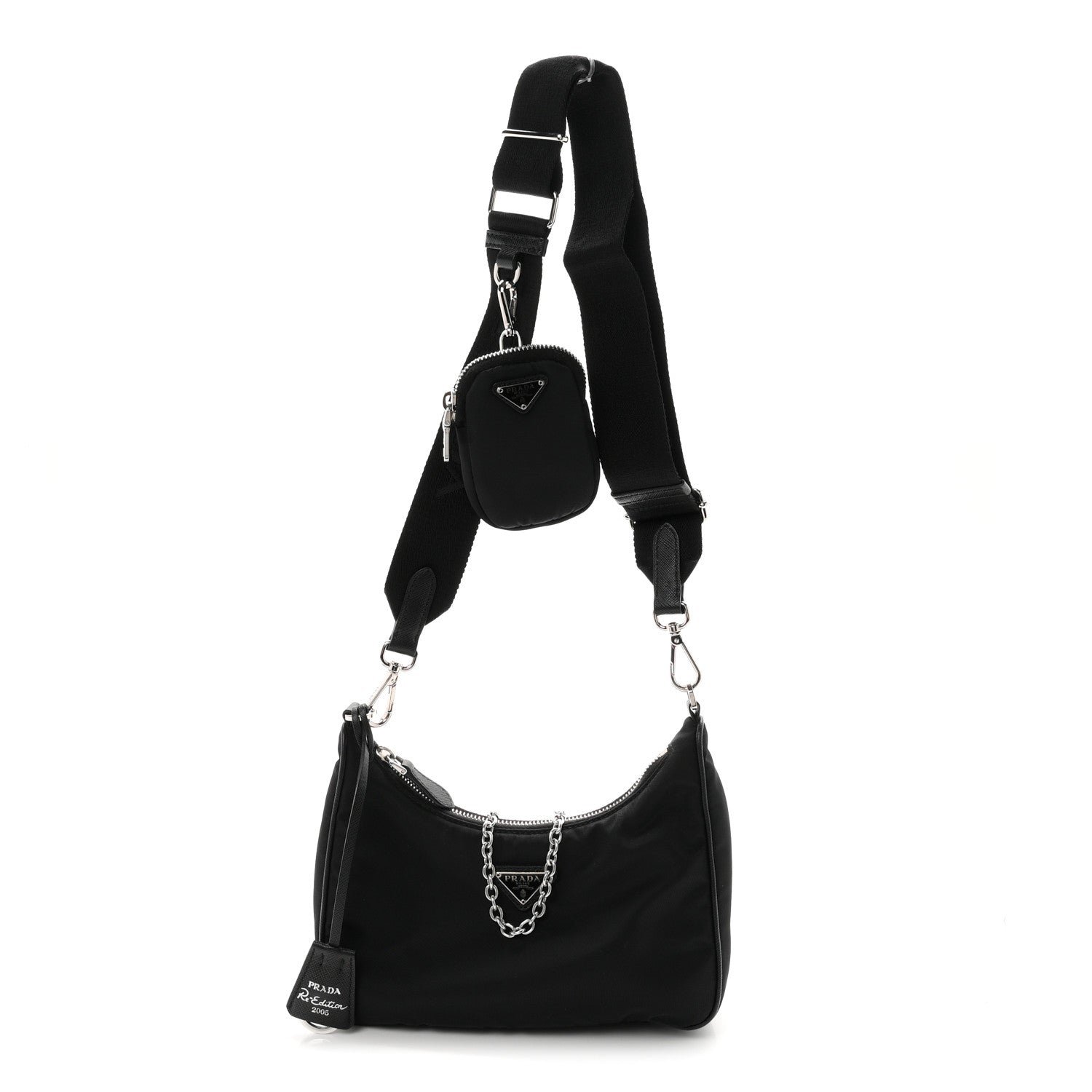 Prada Re-Nylon Saffiano Re-Edition 2005 Shoulder Bag Black