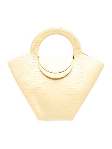 Embossed Leather Top Handle Bag