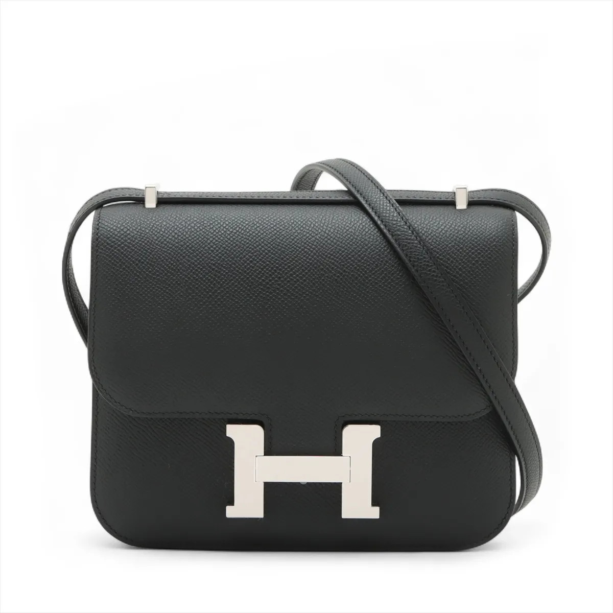 Hermès Constance 3 Mini 18 Miroir Veau Epsom Black Silver Metal Fittings