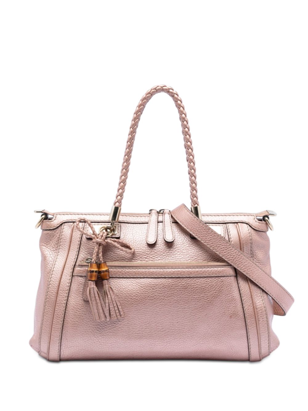2016-2026 Metallic Pebbled Calfskin Bella satchel