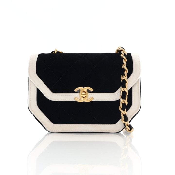 Chanel Vintage Mini Velvet Place Vendome Flap Bag