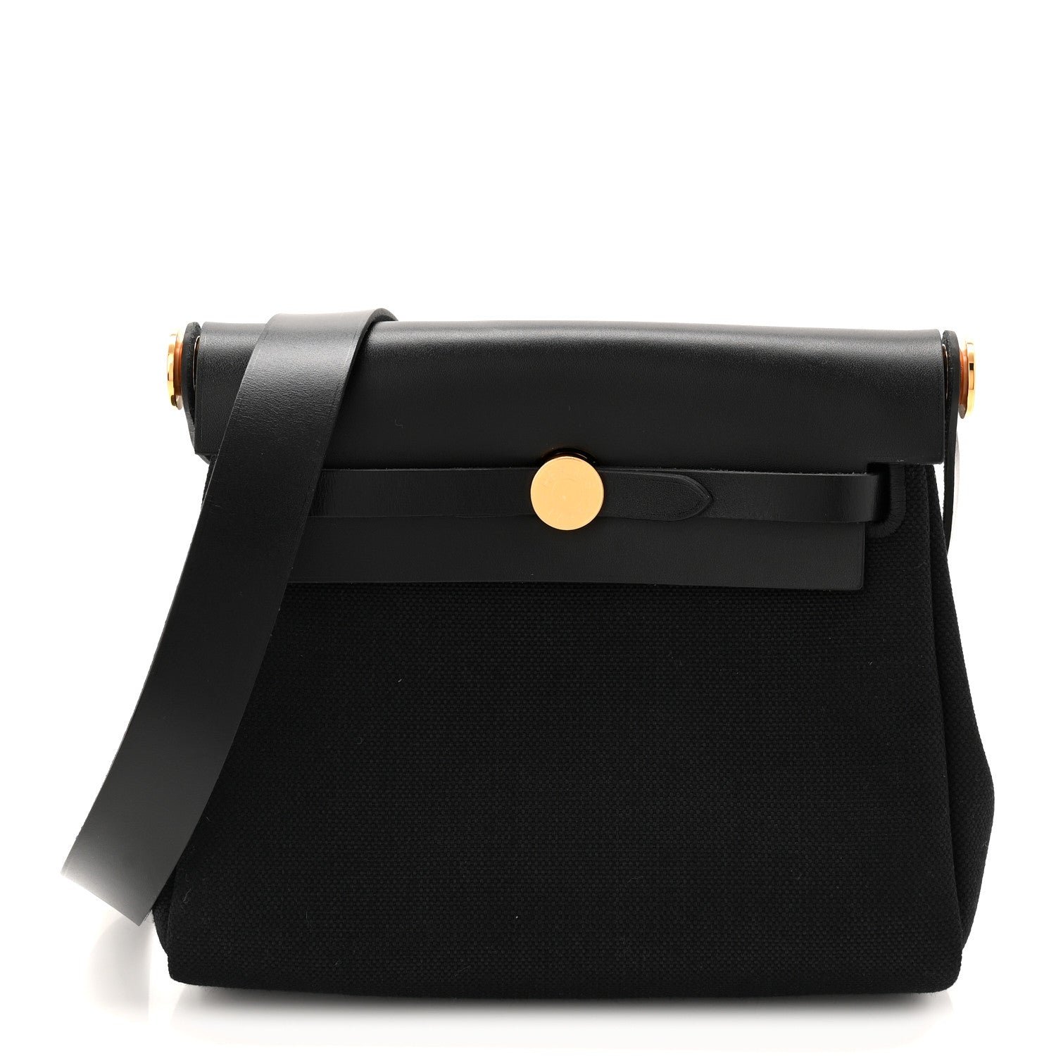 Hermes Hermes Military Toile Vache Hunter Herbag Zip Retourne 20 Black