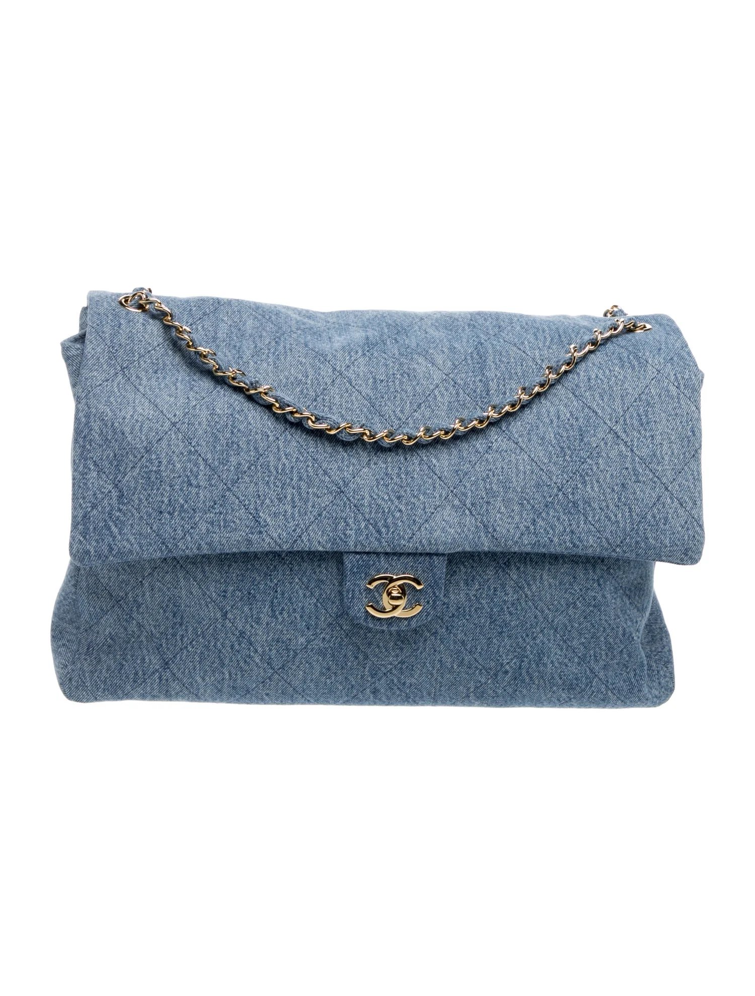 2026 Denim Souplissimo Maxi Flap Bag