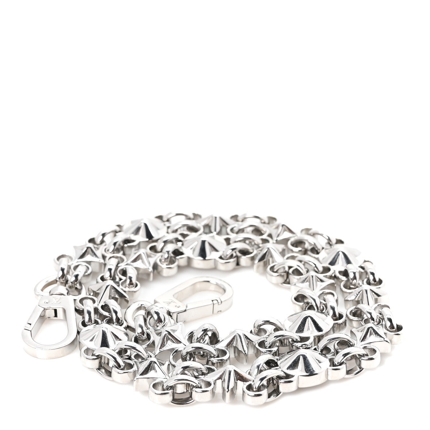 Louis Vuitton Metal My Flower Chain Bag Charm Silver