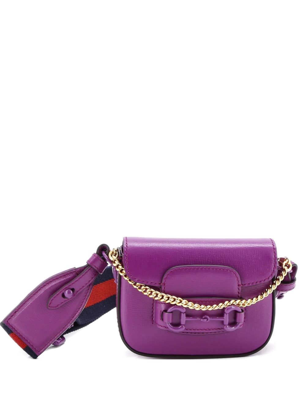 Horsebit 1955 Flap Wallet with Strap Leather crossbody bag