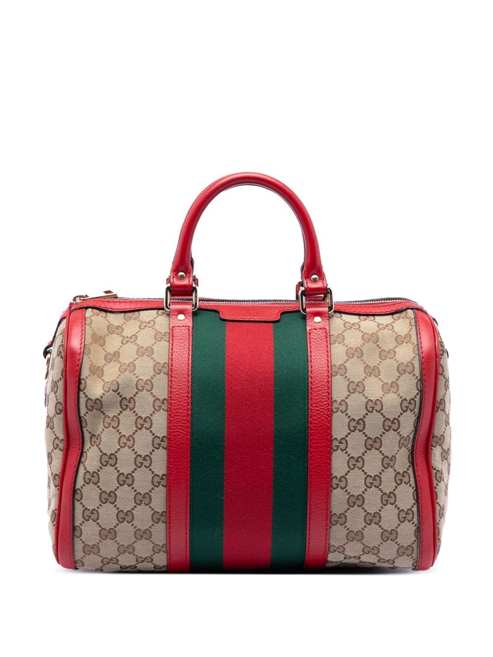 2000-2015 Medium GG Canvas Web Joy Boston Bag satchel