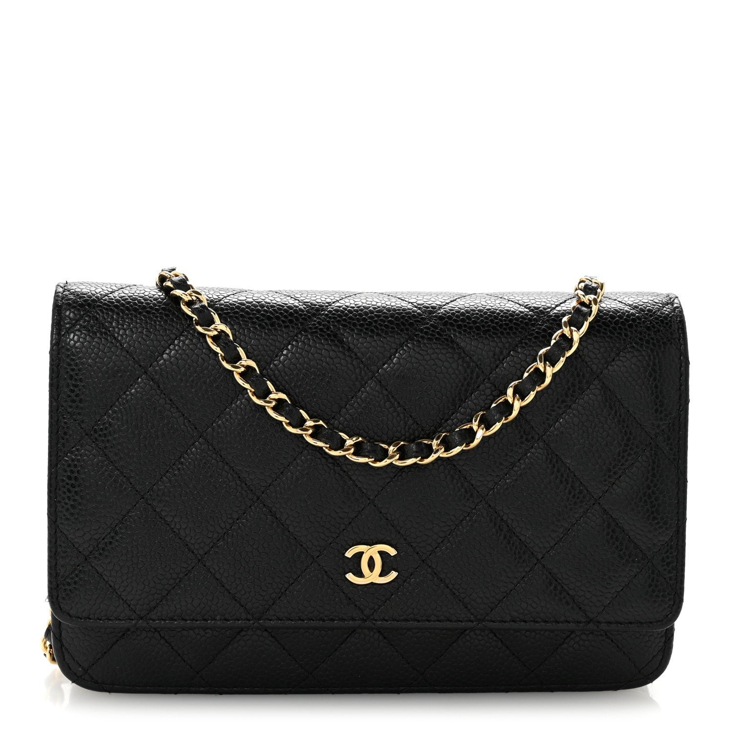 Chanel Caviar Quilted Wallet On Chain WOC Black