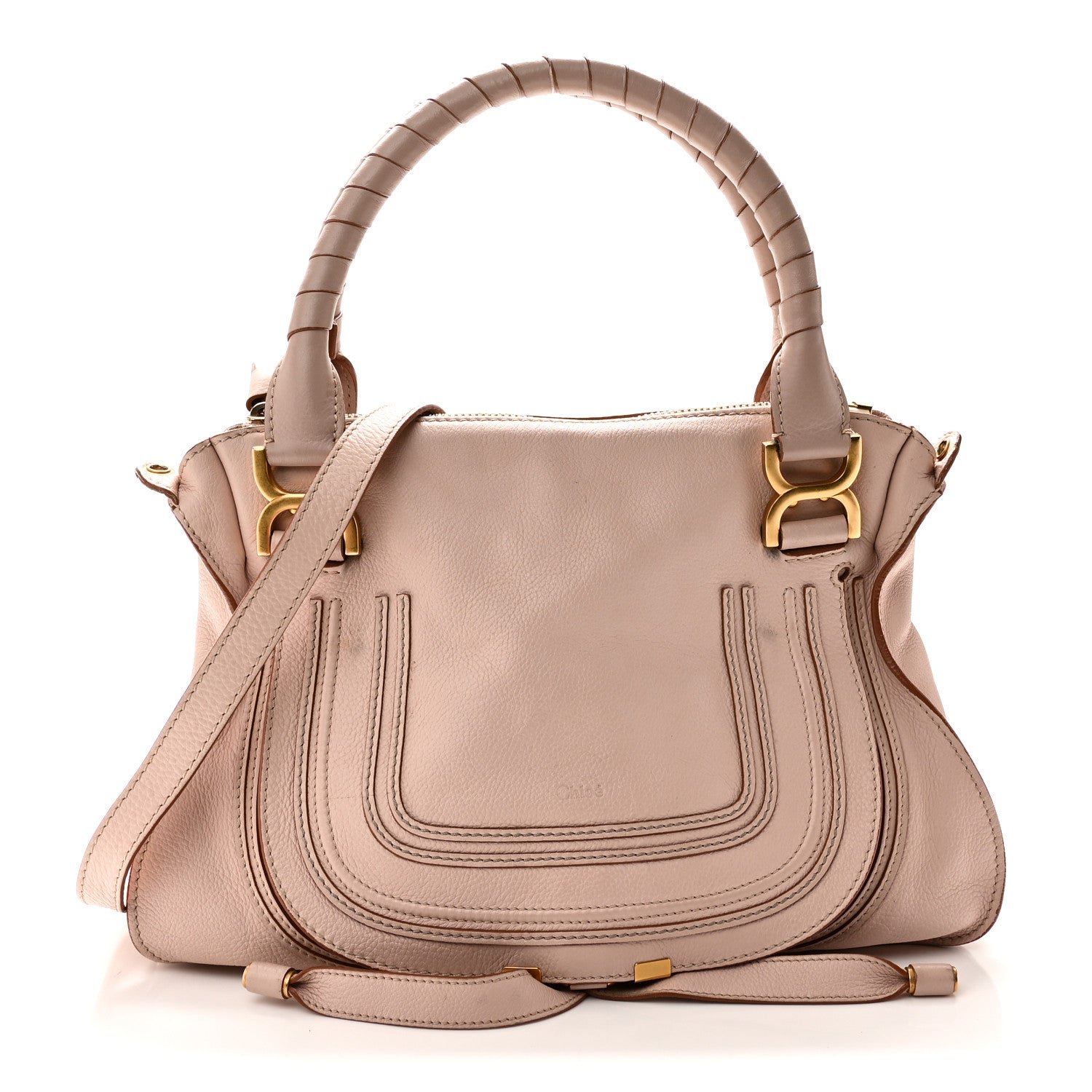 Chloe Calfskin Medium Marcie Satchel Blush Nude