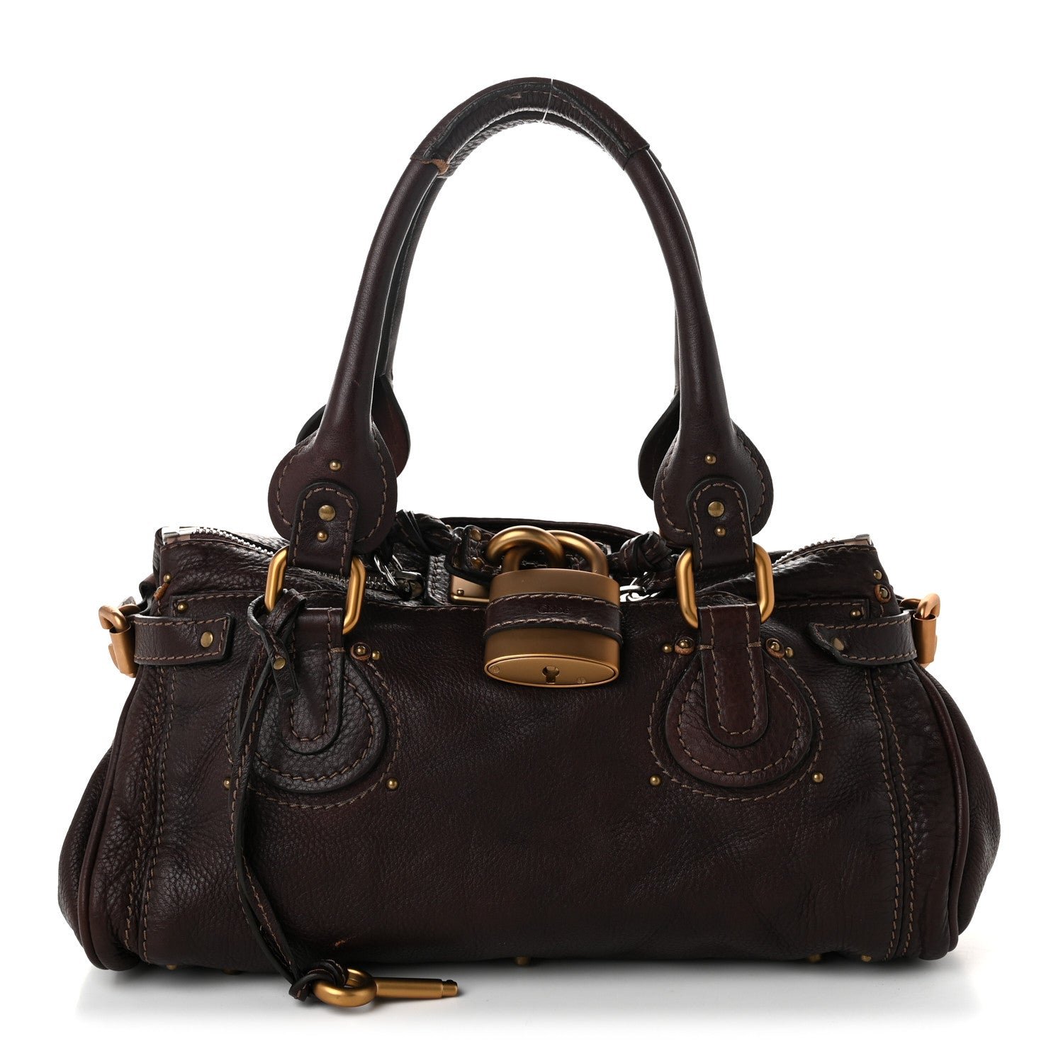 Chloe Calfskin Medium Paddington Satchel Chocolate