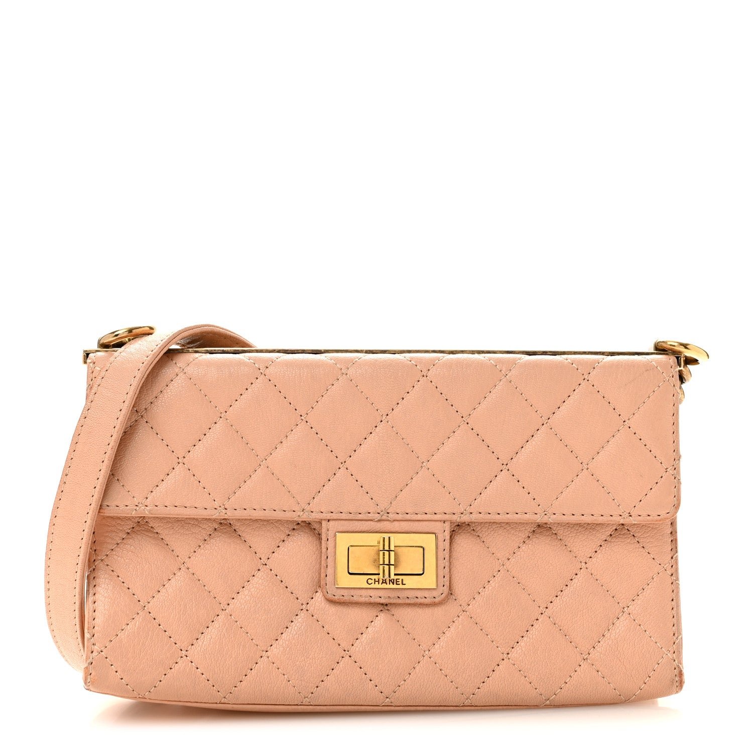 Chanel Goatskin Quilted Rita Flap Beige