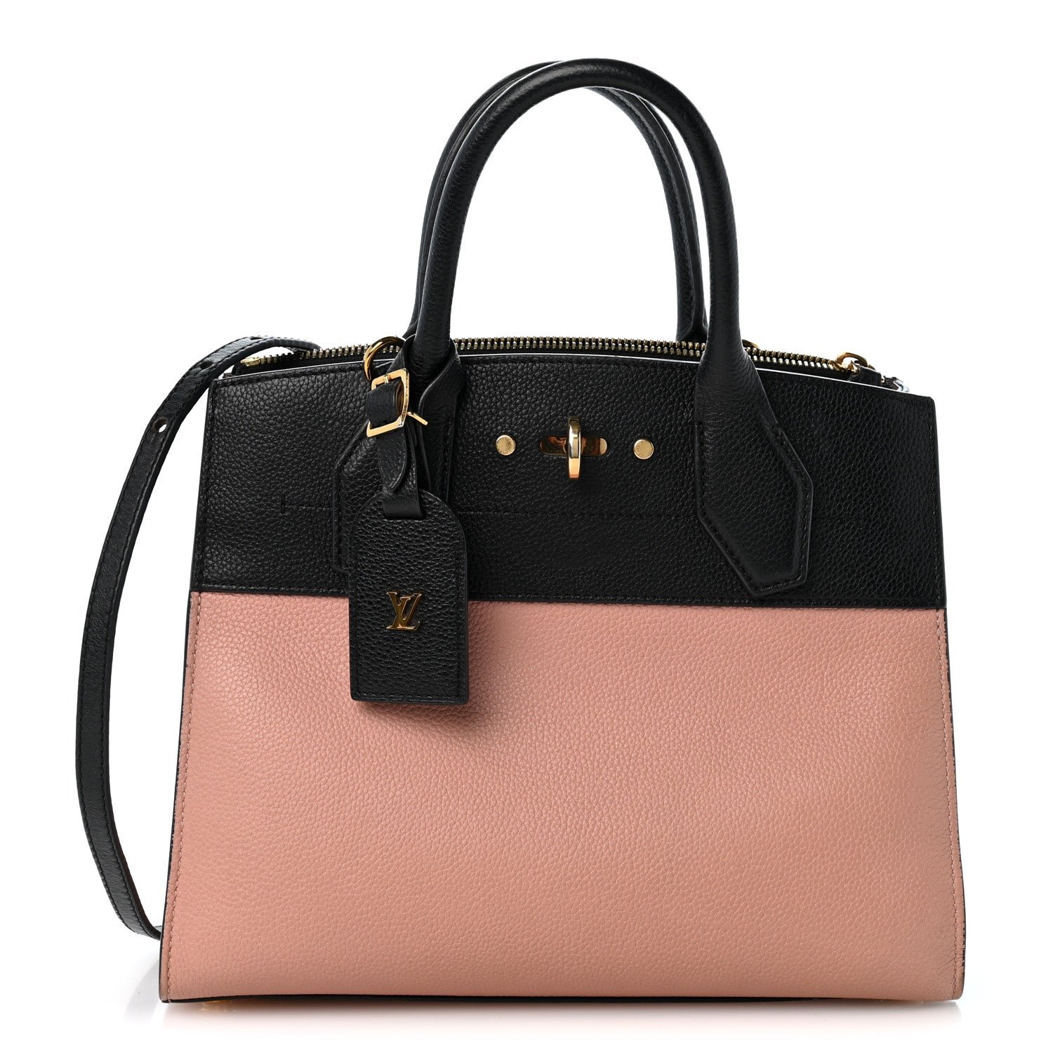 Louis Vuitton Taurillon City Steamer PM Magnolia Pink Black