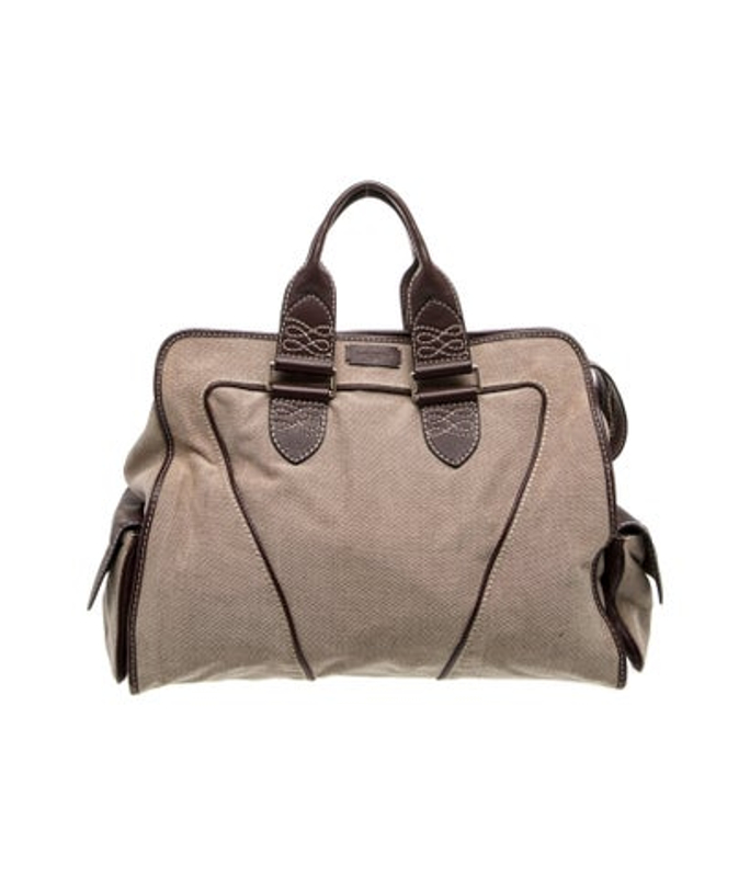 Lancel Canvas Top Handle Bag