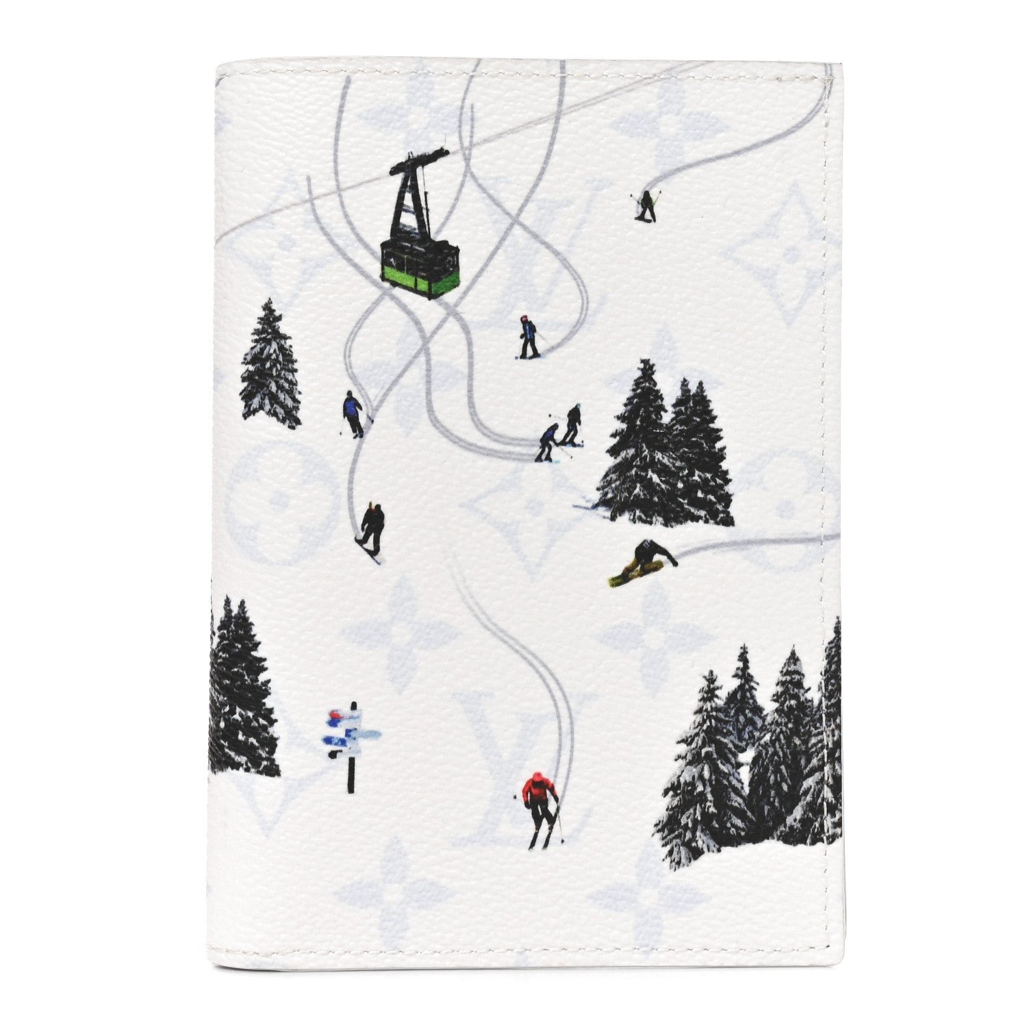 Louis Vuitton Monogram Sports Passport Cover Ski White
