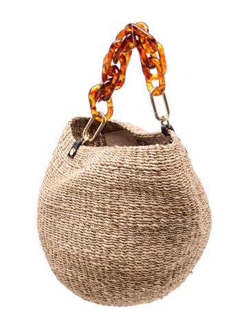 Straw Top Handle Bag
