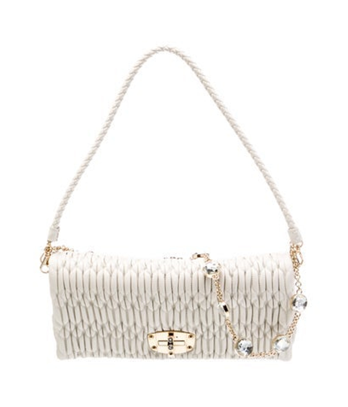 Miu Miu Miu Leather Iconic Crystal Cloque