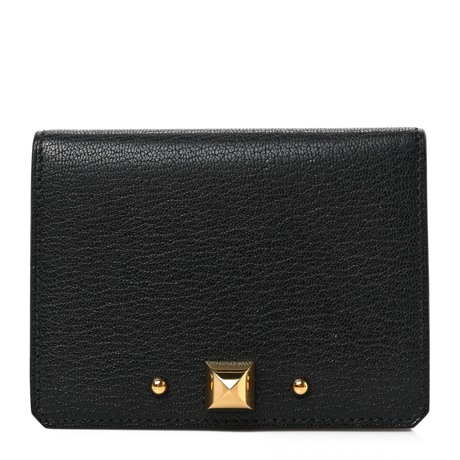 Hermes Chevre Mysore Medor Card Holder Black